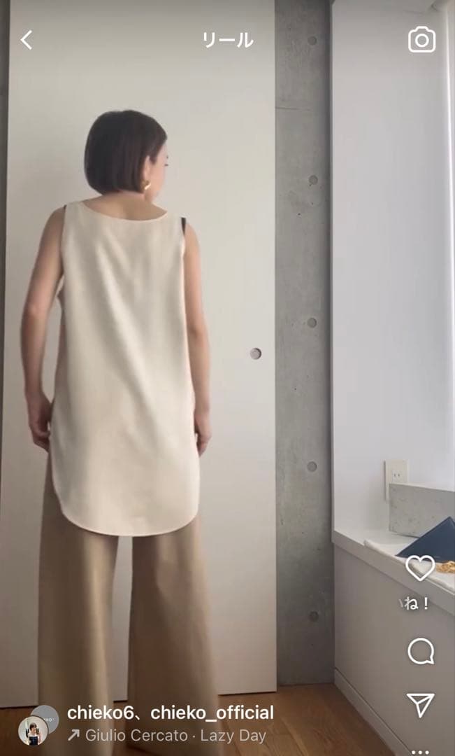 トップス chieko + shiny tank