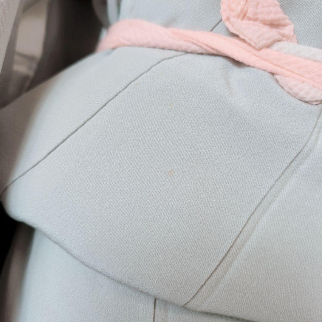 訪問着　フルセット　加賀友禅　虫食い　着物　正絹　花　祝い事　落款　E1