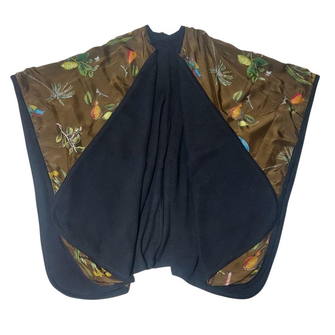 希少✨ CABaN キャバン 羽織 ボタニカル シルク100% リバーシブル