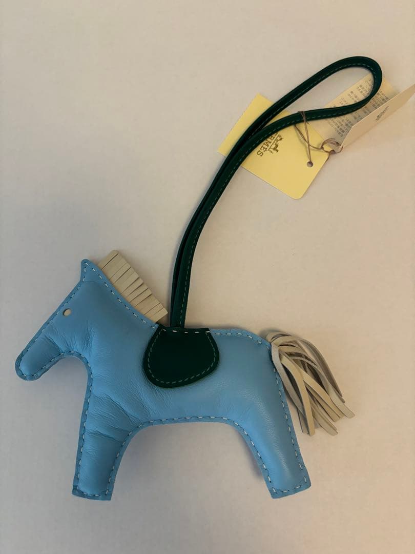 エルメス　ロデオチャームMM セレステ　極美品