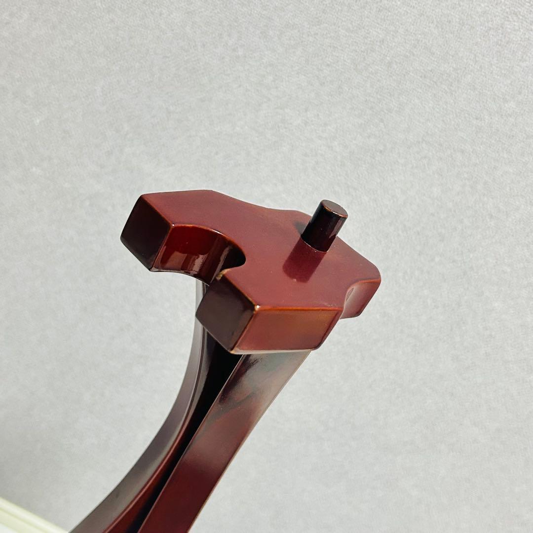 【美品】木製 三線立て スタンド 三角型