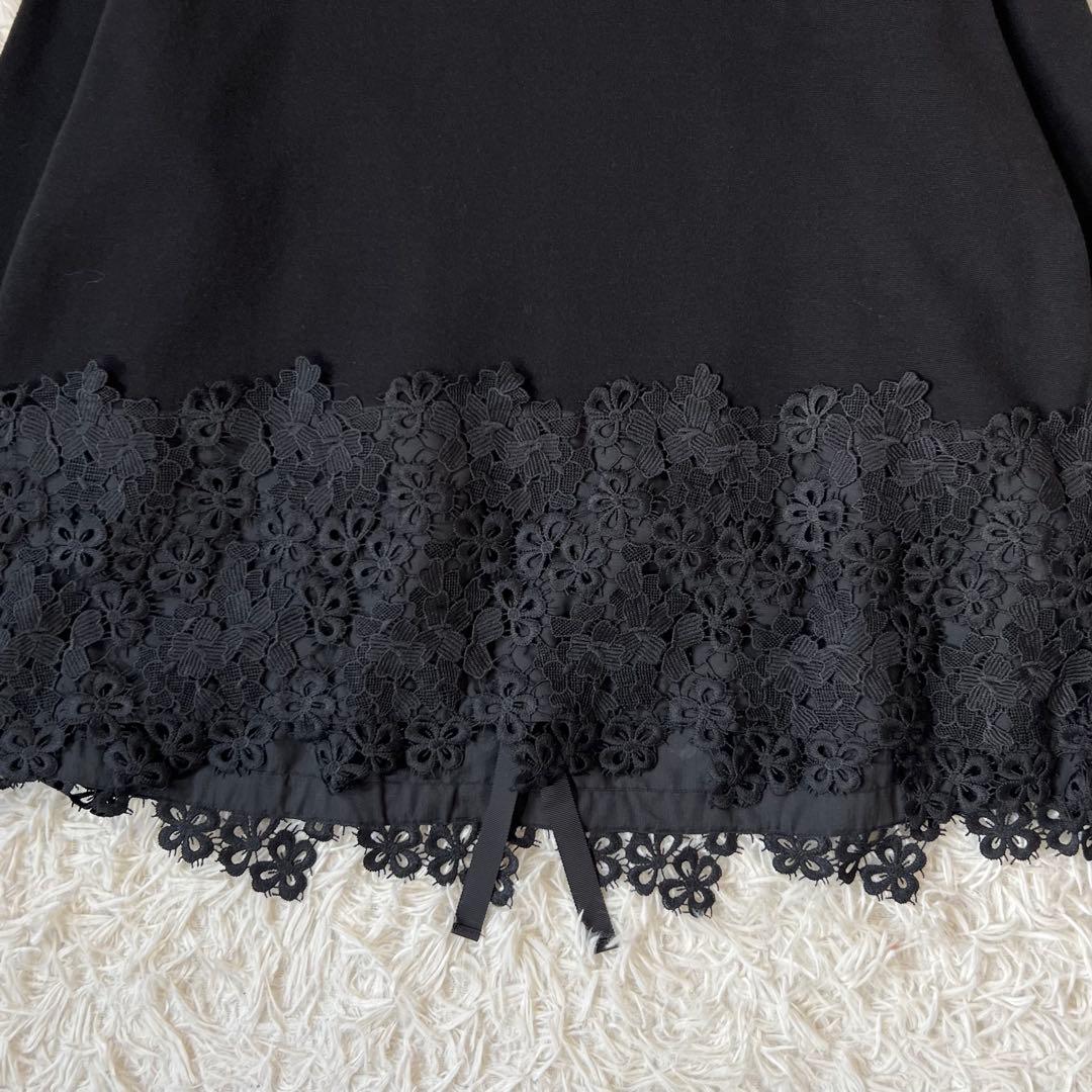 BEARDSLEY ビアズリー 裾レース カットソー ブラック