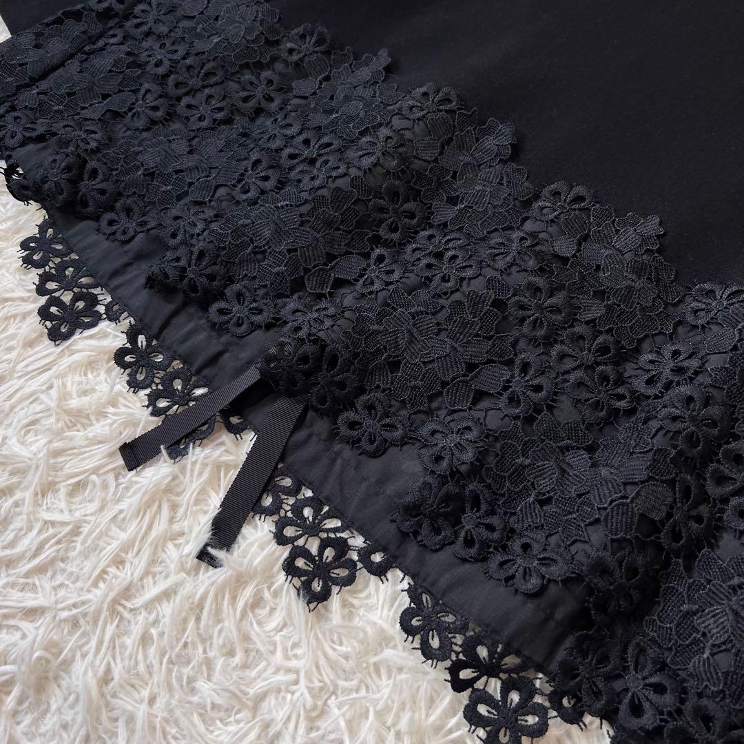 BEARDSLEY ビアズリー 裾レース カットソー ブラック