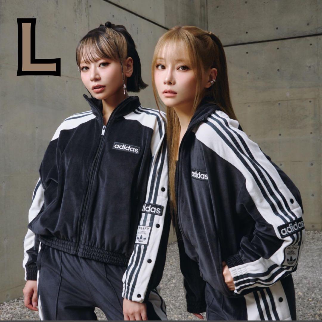 adidas W ADIBREAK VELOUR TT 黒 L