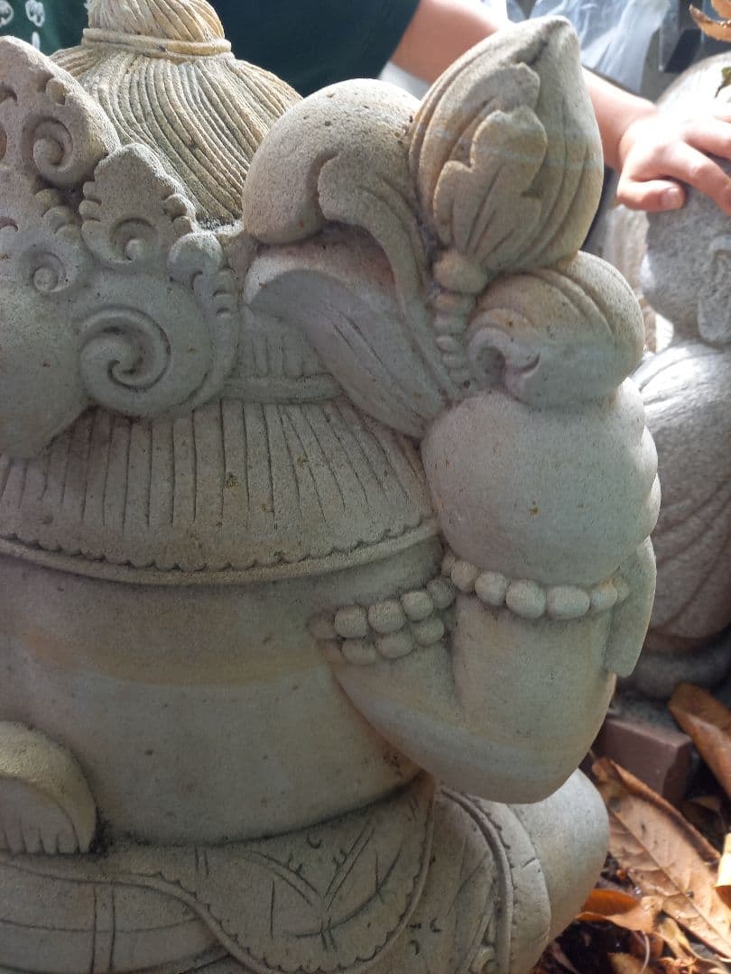 ガネーシャ像 石製 約45cm