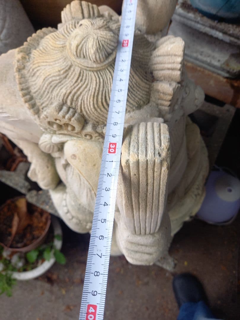 ガネーシャ像 石製 約45cm