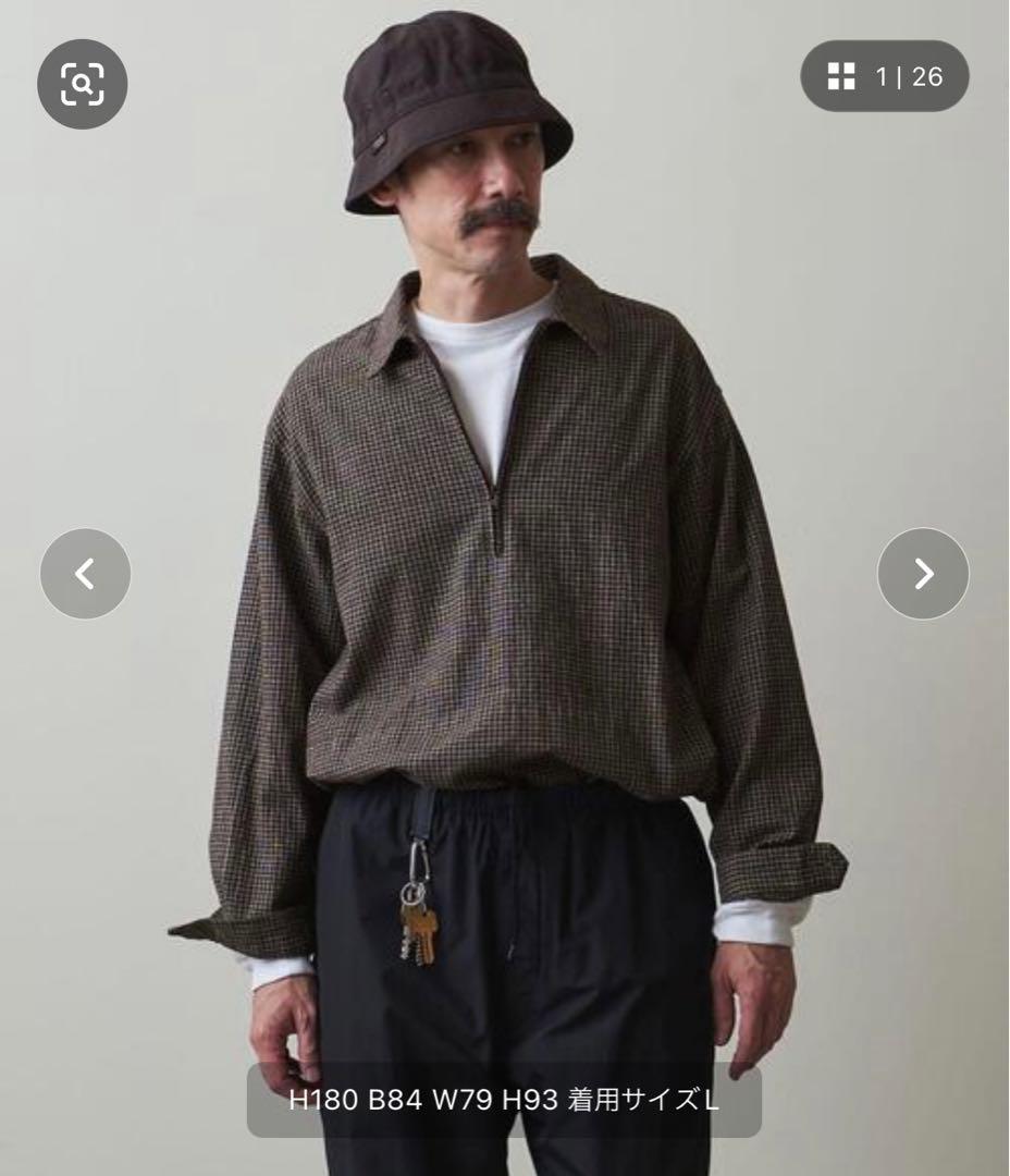 トップス GRAPH/CHECK ZIP PULL/OVER SHIRT