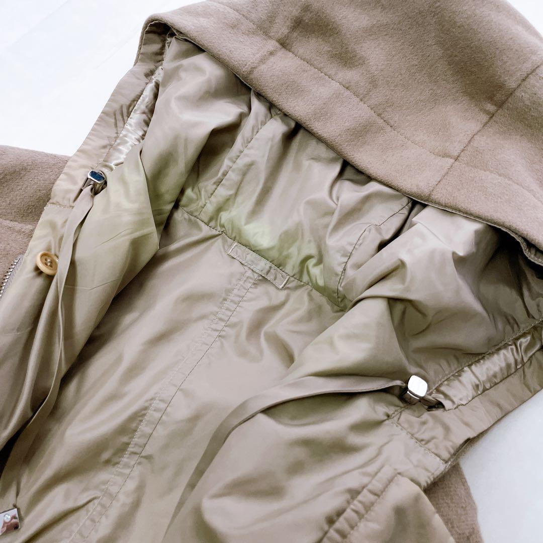 MaxMara✨クチートアマーノ リバーシブルフーデットコート ロゴ 付け袖 M