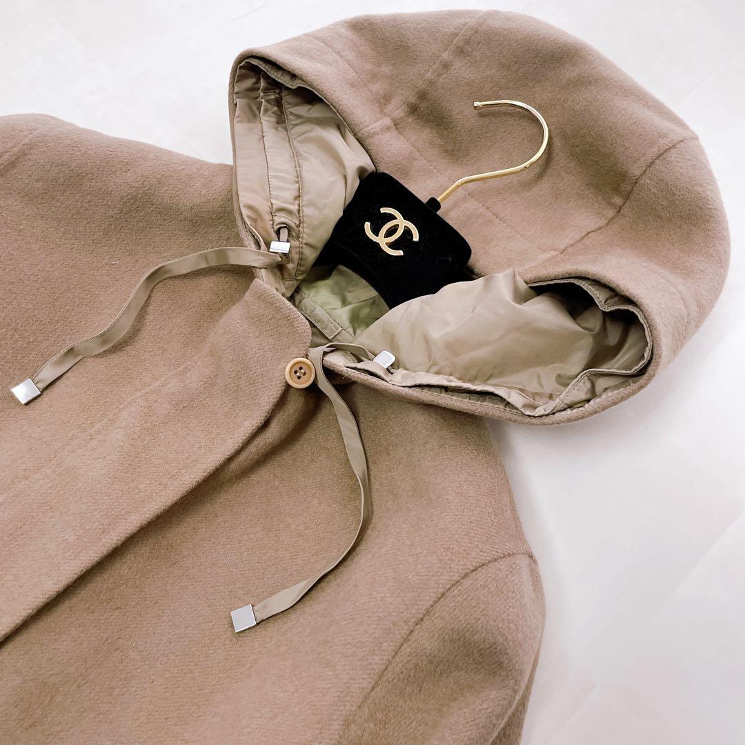 MaxMara✨クチートアマーノ リバーシブルフーデットコート ロゴ 付け袖 M