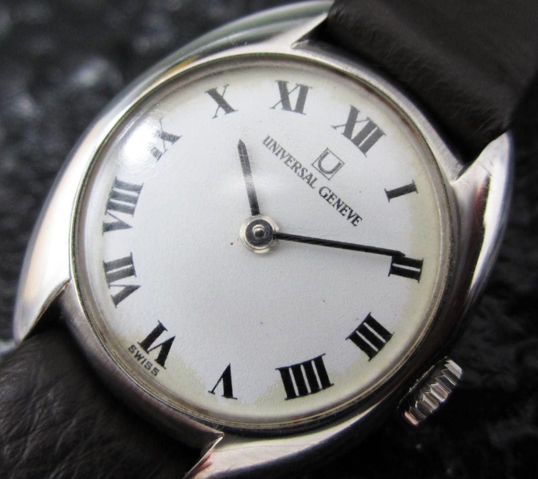 ユニバーサルジュネーブ　手巻き　腕時計　純正尾錠