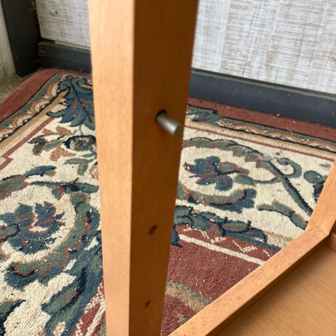 昭和レトロ タイル張り 木製キッチンワゴン キャスター付き キッチンカート