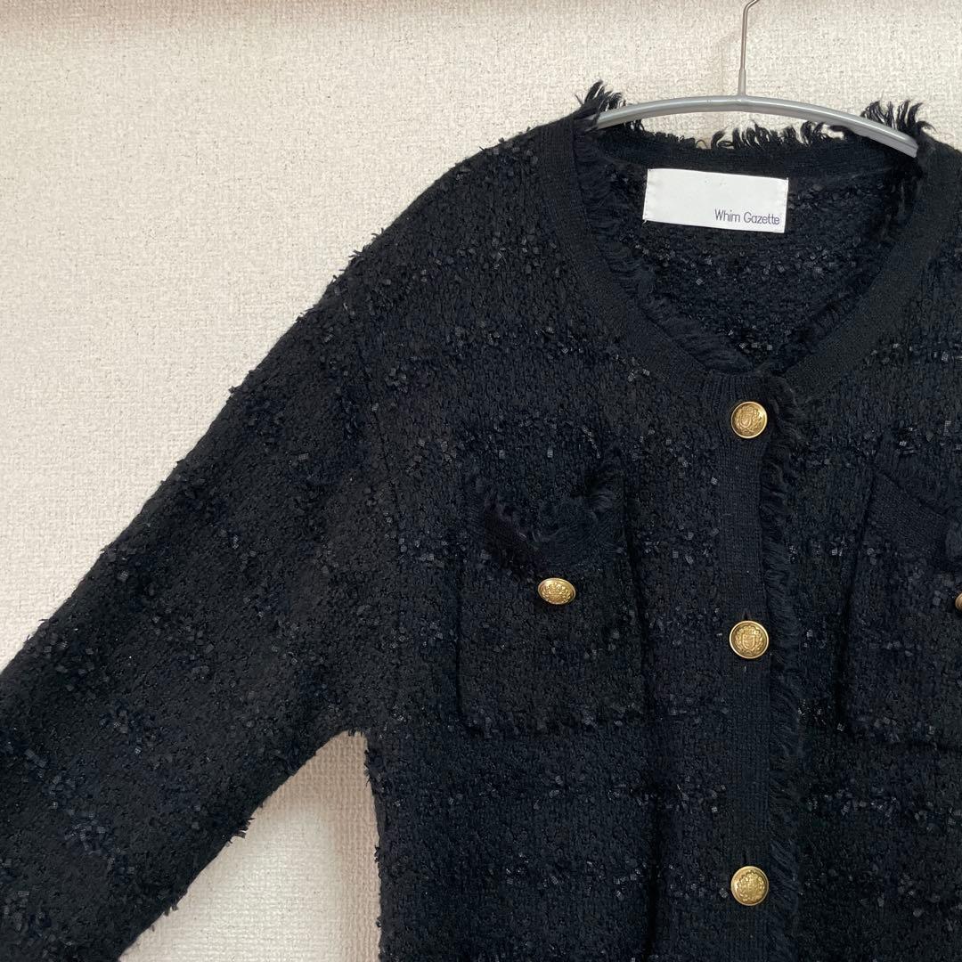美品 定価3.5万円❤️ウィムガゼット ツイードニットジャケット⭐️送料無料