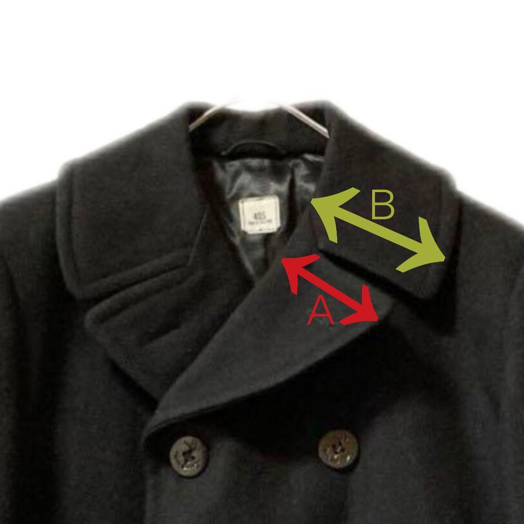 90s US NAVY ブラック ダブルブレスト 6ボタン ピーコート