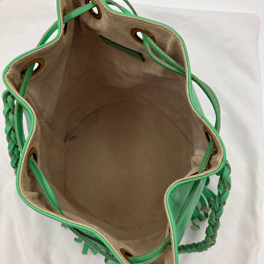 【美品】J&M DAVIDSON カーニバル ショルダーバッグ グリーン