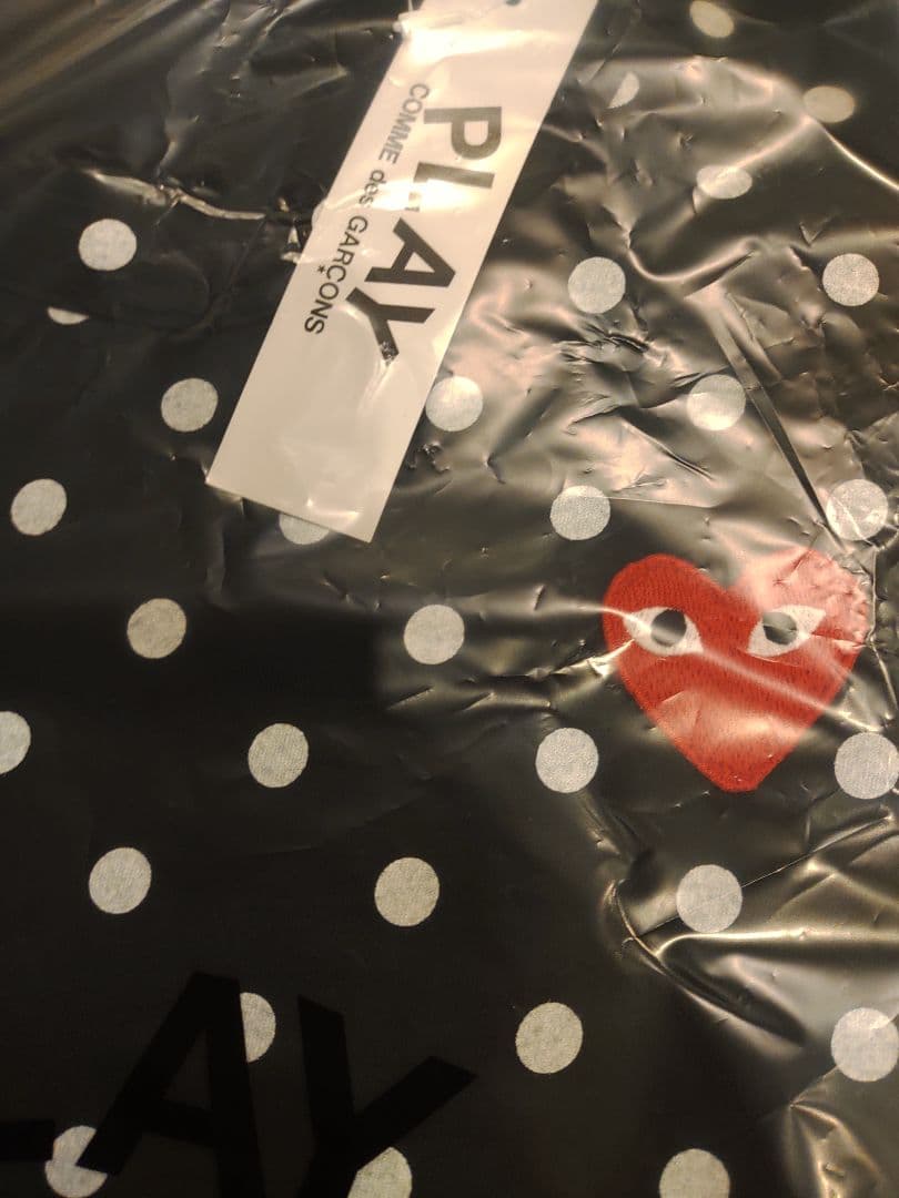 S　PLAY COMME DES GARÇONS ポルカドット長袖Tシャツ S