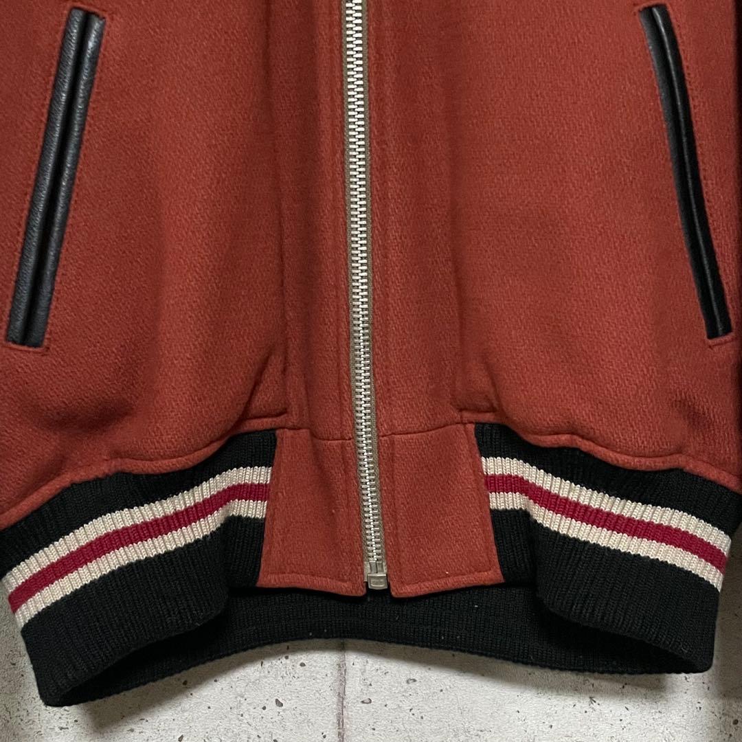 【ヴィンテージ古着】90s タケオキクチ レザー ウール スタジャン フルデコ