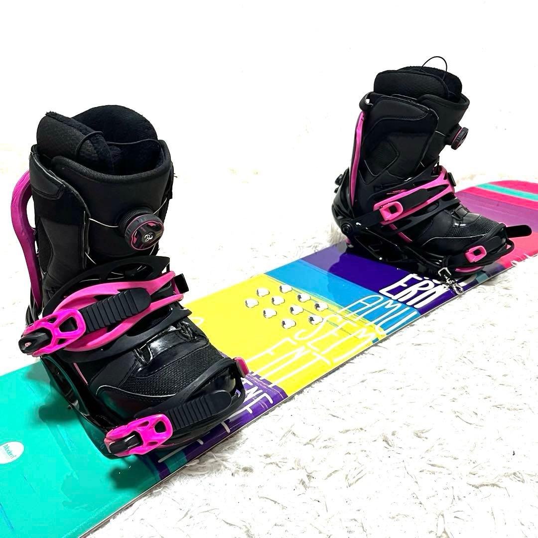 スノーボード 3点セット Modern Amusement 144㎝ レディース