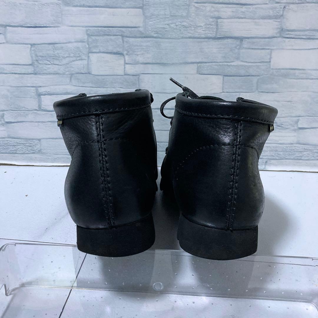 美品 クラークス ワラビーブーツ 26.5 ゴアテックス 本革 ビブラム 黒