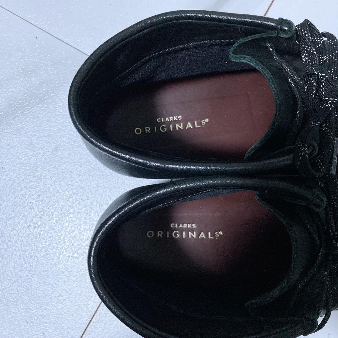 美品 クラークス ワラビーブーツ 26.5 ゴアテックス 本革 ビブラム 黒