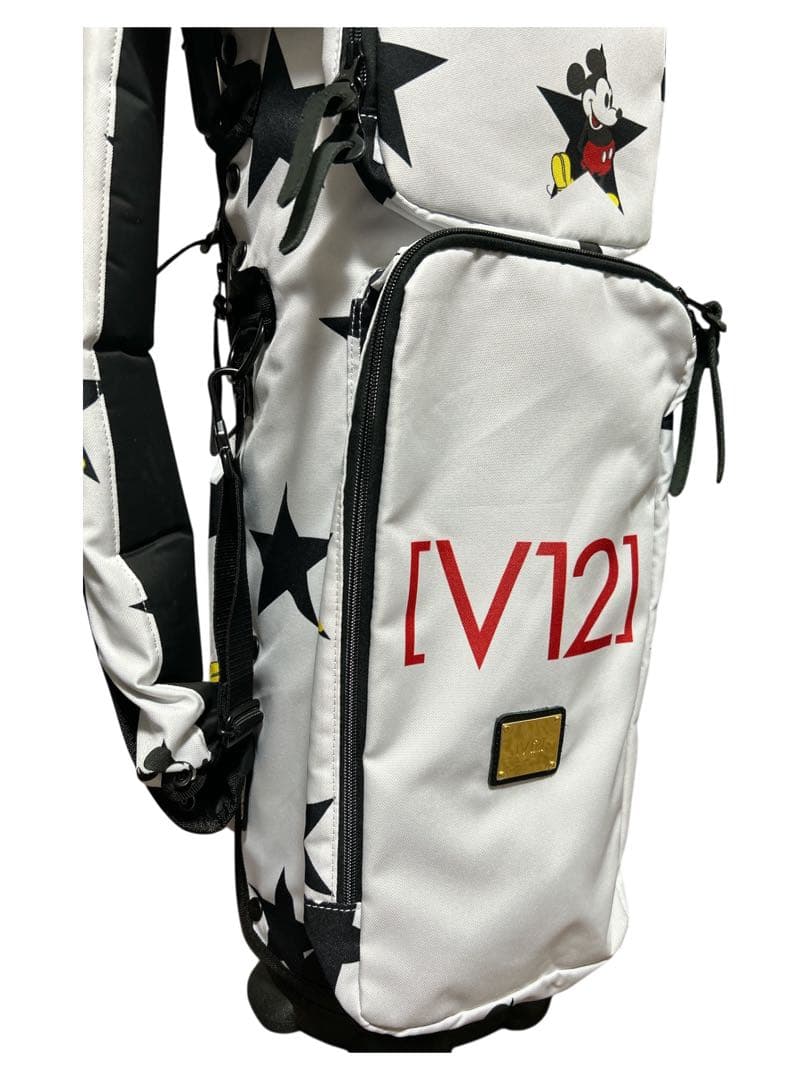 新品未使用！高級V12 ミッキーマウス着せ替えキャディバッグ8.5型ホワイト