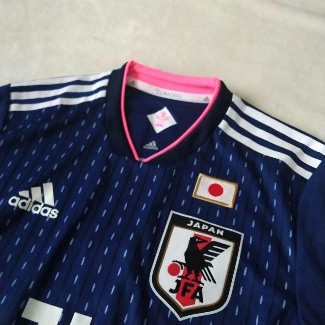 adidas なでしこジャパン 日本代表 サッカーシャツ 14 紺 M