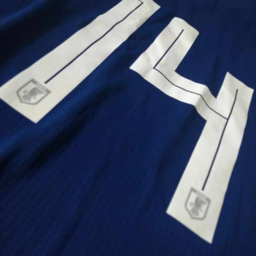 adidas なでしこジャパン 日本代表 サッカーシャツ 14 紺 M