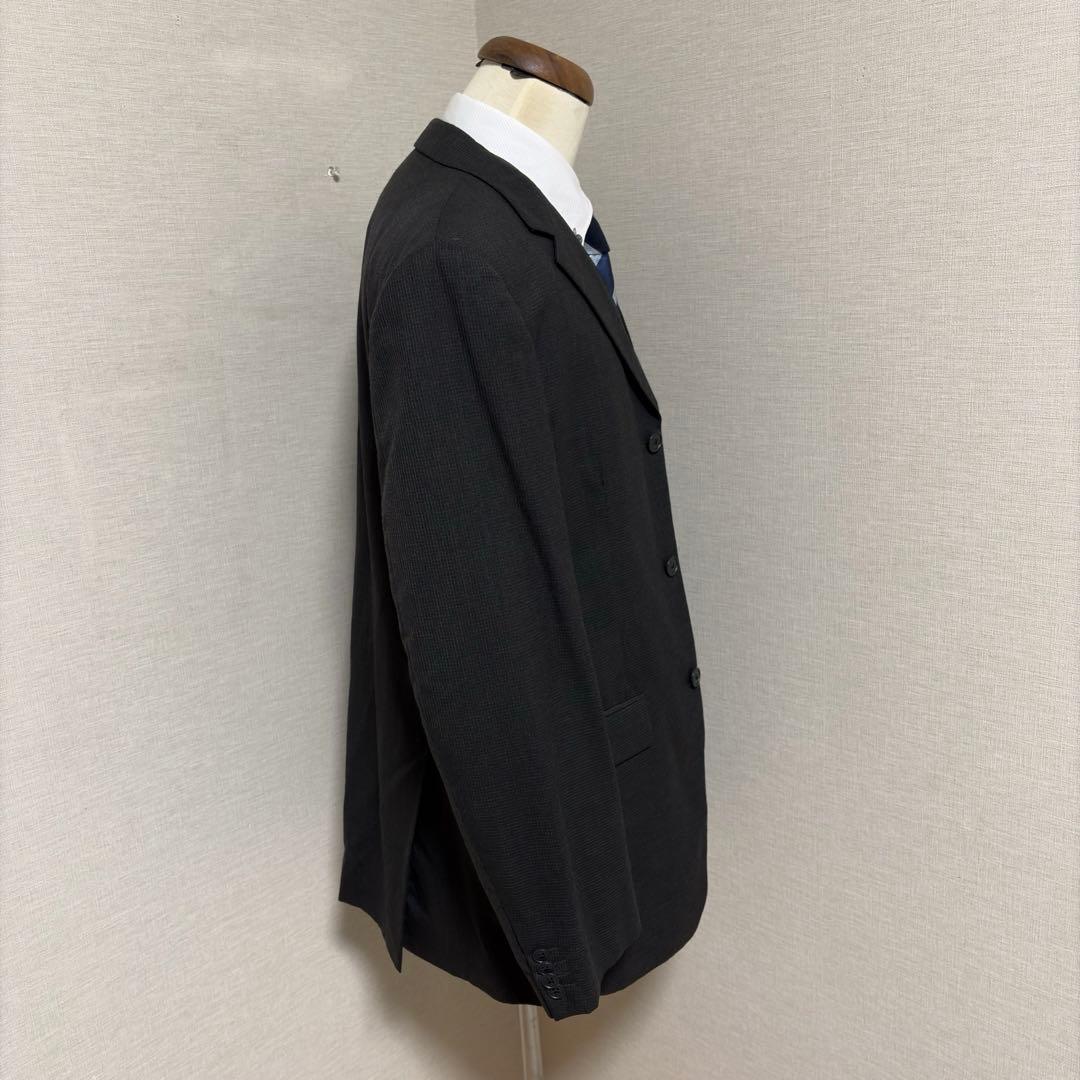 abx セットアップ スーツ スリーピース チェック グレー 上下 XL 大きい