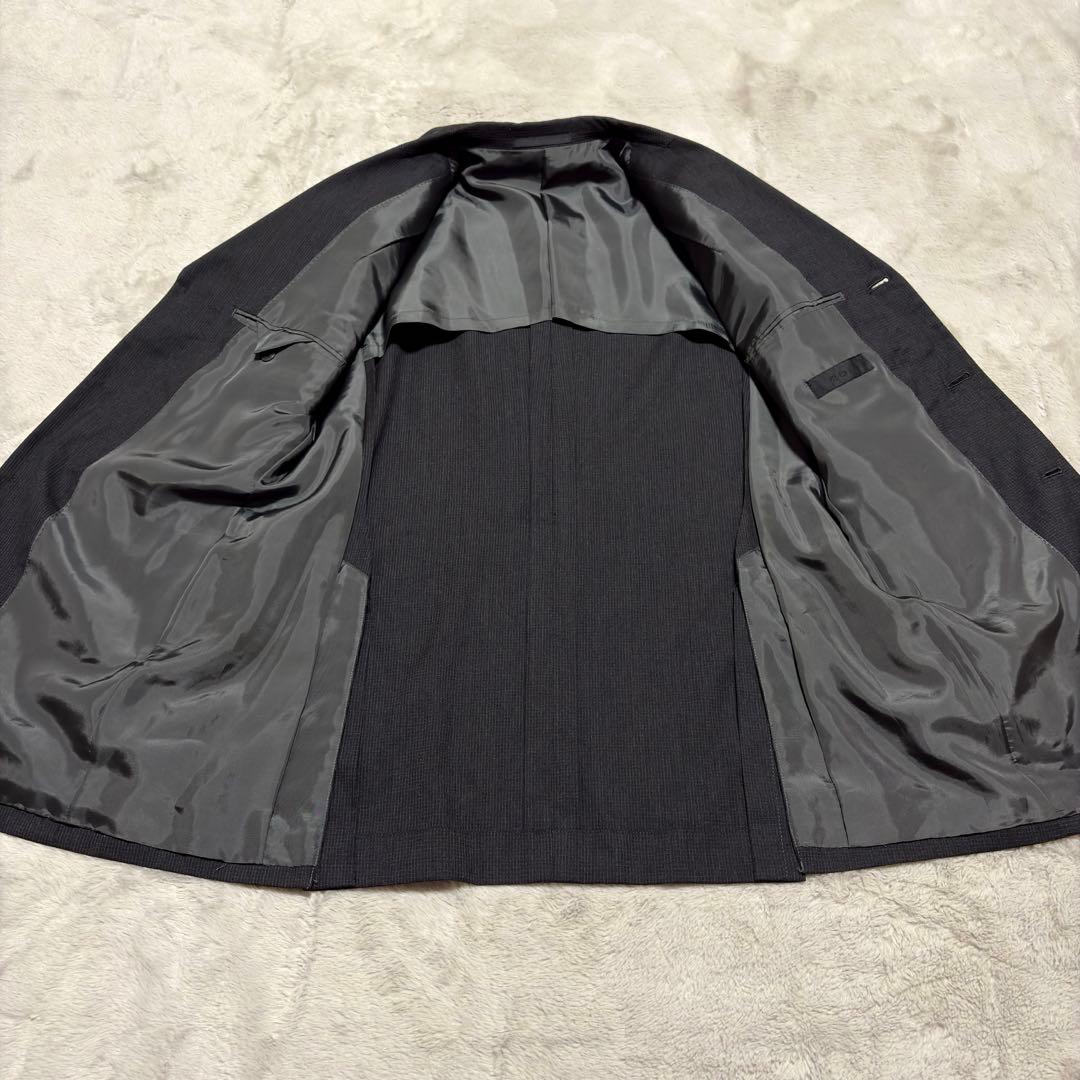 abx セットアップ スーツ スリーピース チェック グレー 上下 XL 大きい