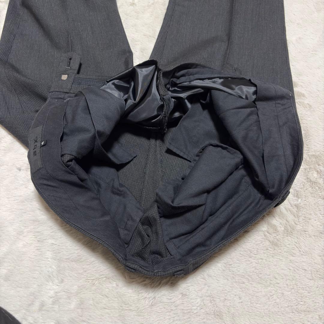 abx セットアップ スーツ スリーピース チェック グレー 上下 XL 大きい