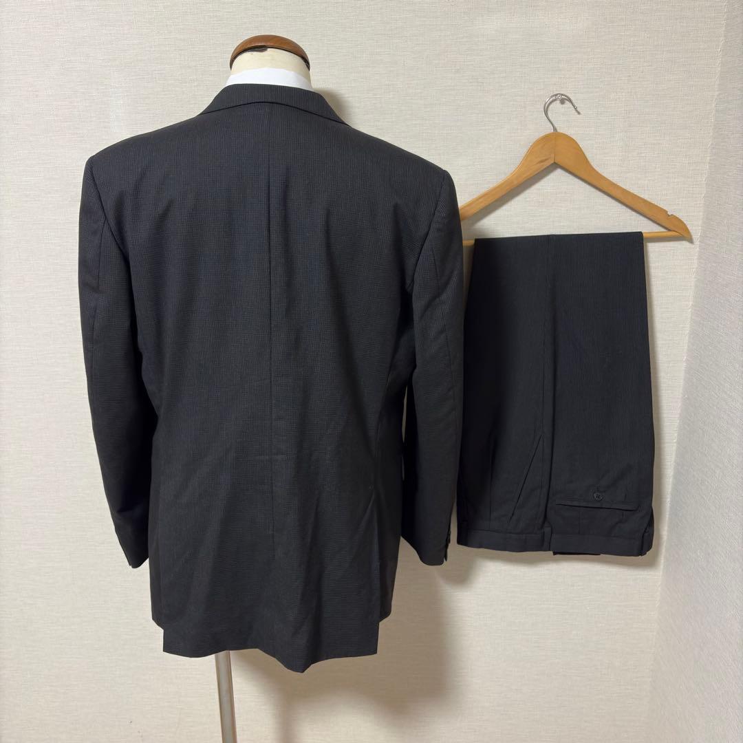 abx セットアップ スーツ スリーピース チェック グレー 上下 XL 大きい