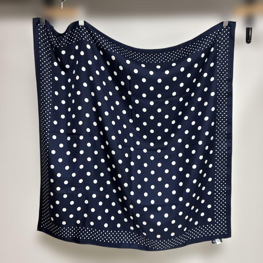 BEAMS F / シルク ドット スカーフ　ビームスエフ　西口修平