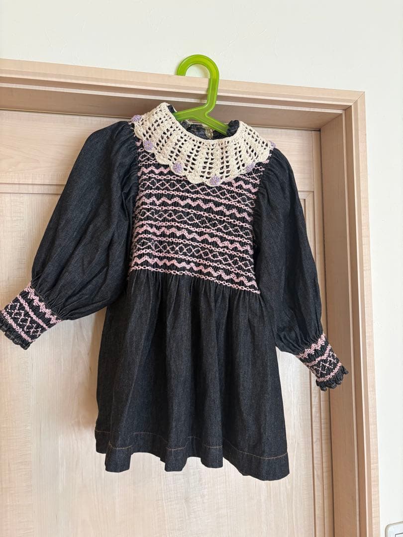 Bonjour diary 限定 チュニックワンピース ブラックデニム