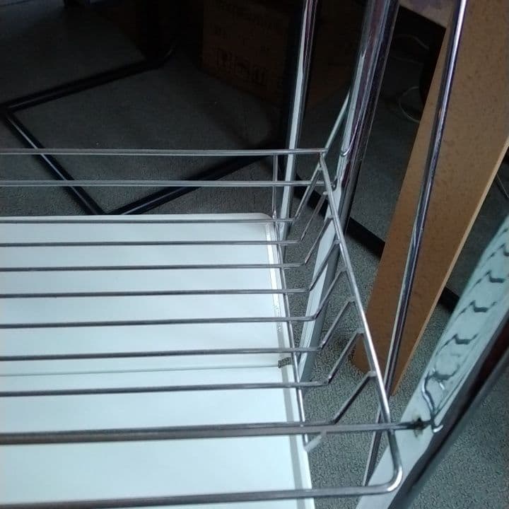 ホワイト キッチンワゴン キャスター付き ホールディングトローリー　ダルトン風