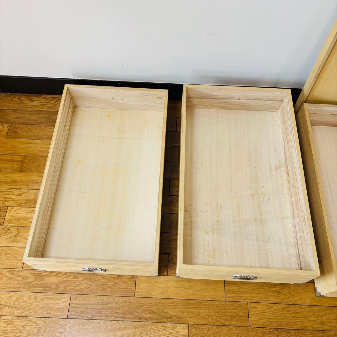 総桐 収納ケース 3段 キャスター付き 押入れ収納