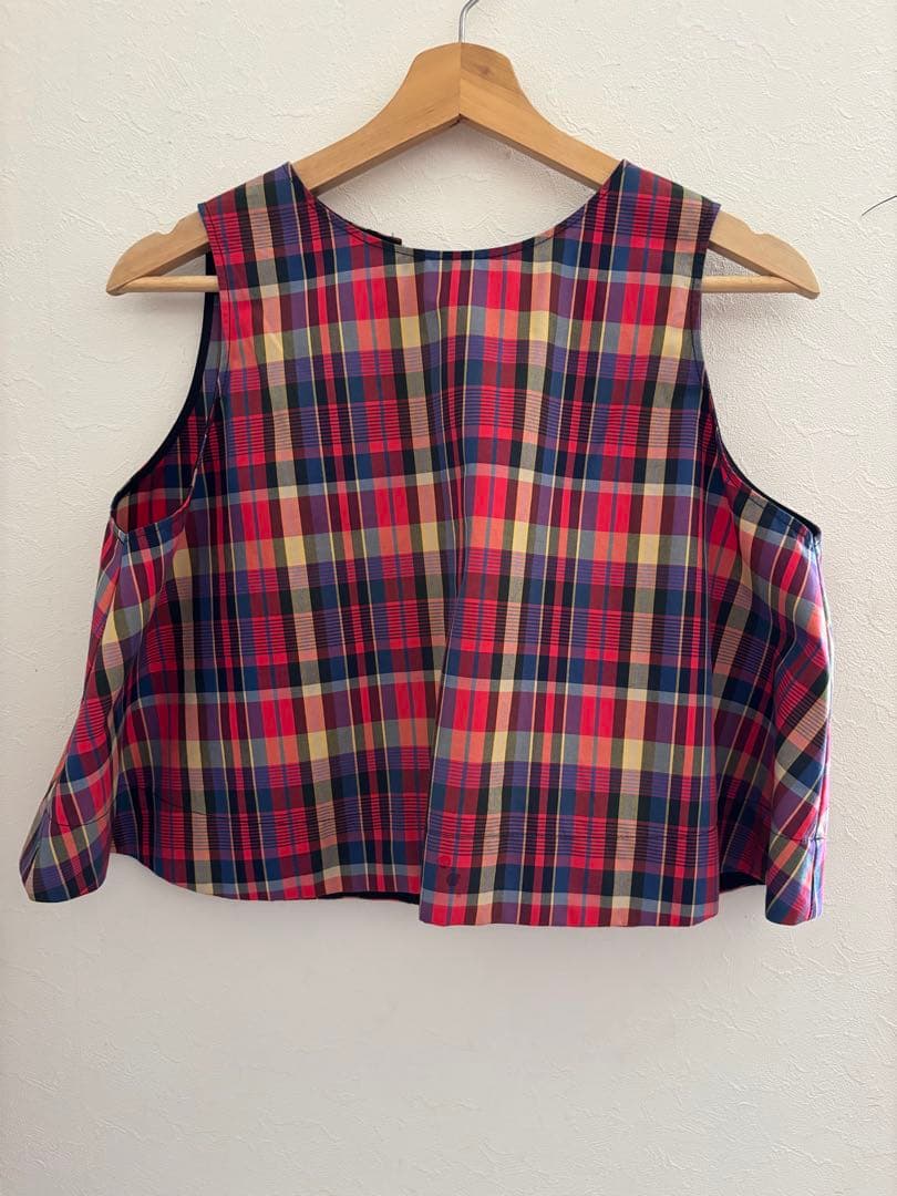 ユナイテッドアローズ　チェック柄　フレアノースリーブ