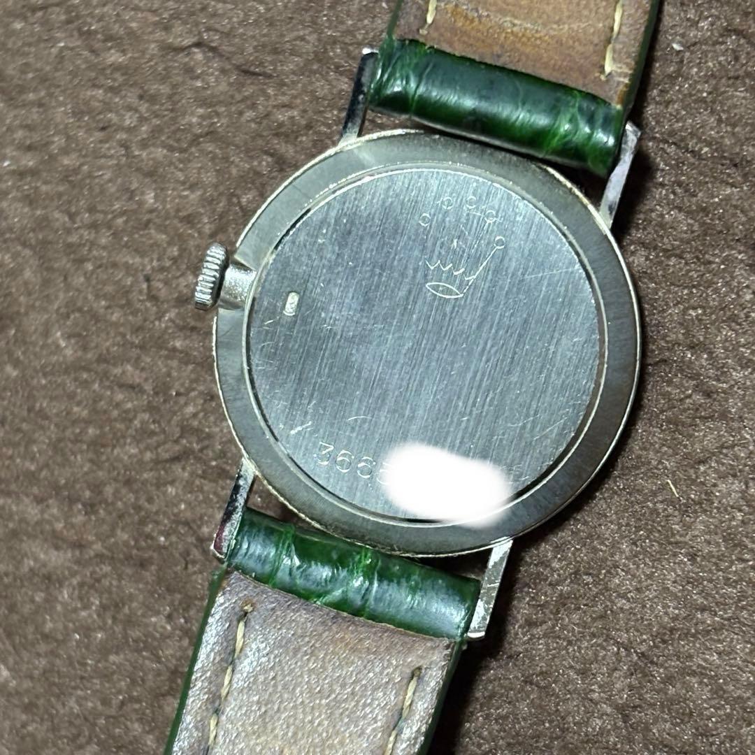 ロレックス レディース　手巻き　チェリーニ　750無垢ケース　社外革ベルト