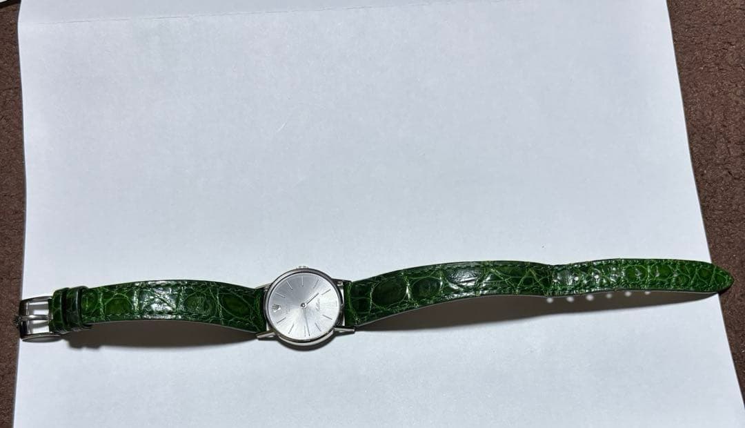 ロレックス レディース　手巻き　チェリーニ　750無垢ケース　社外革ベルト