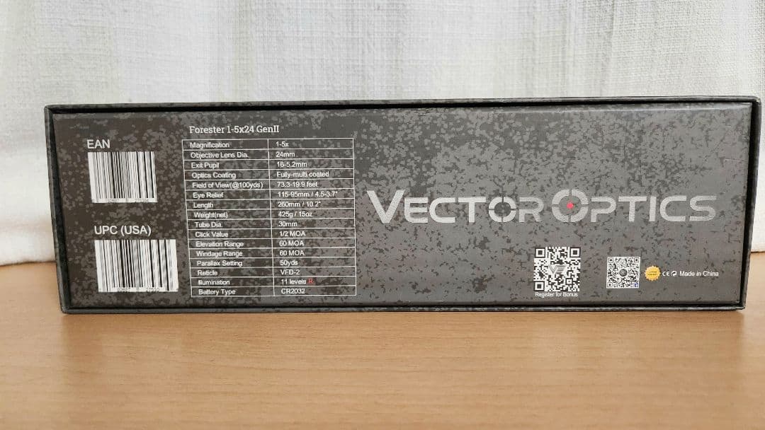 トイガン Vector Optics Forester 1-5x24 Gen II