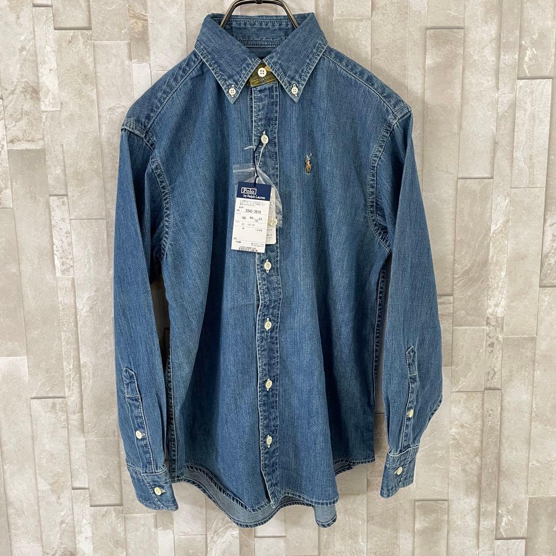 【新品未使用タグ付】90s POLO RALPH LAUREN 長袖 デニム