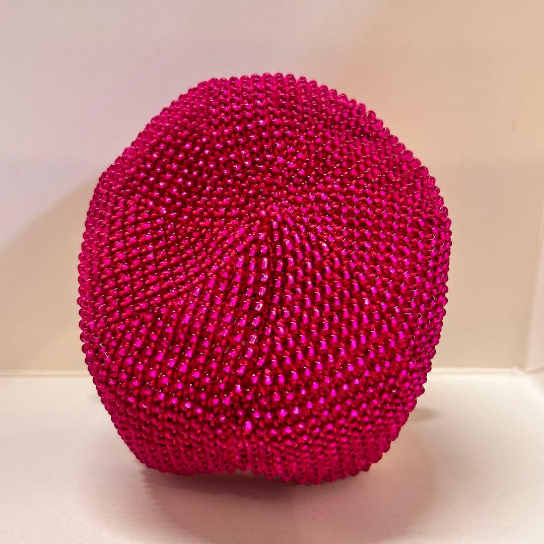 ビーズがま口ハンドメイド、魅惑のピンク4点セット