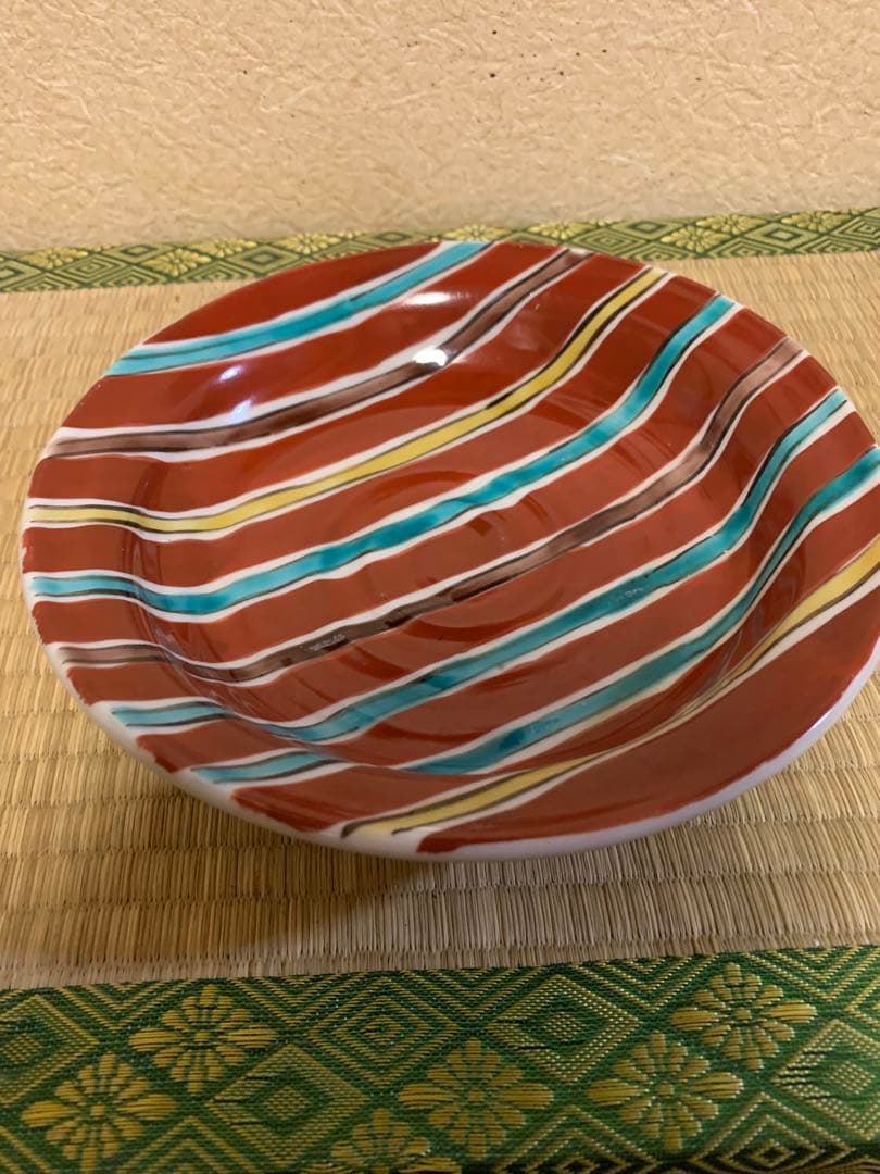 色絵間道文深盛皿揃　五客揃い 魯山人写し　没後50周年記念特別企画限定品　九谷焼