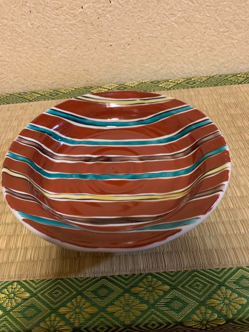 色絵間道文深盛皿揃　五客揃い 魯山人写し　没後50周年記念特別企画限定品　九谷焼