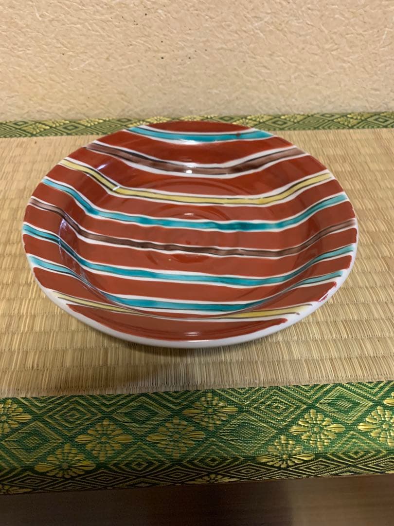 色絵間道文深盛皿揃　五客揃い 魯山人写し　没後50周年記念特別企画限定品　九谷焼