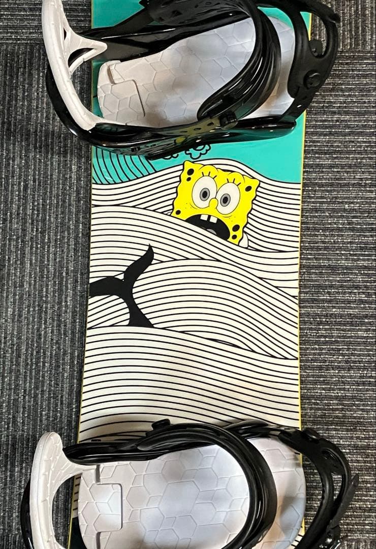 【SALOMON】 &【BURTON】　キッズ　スノーボードSET スポンジボブ