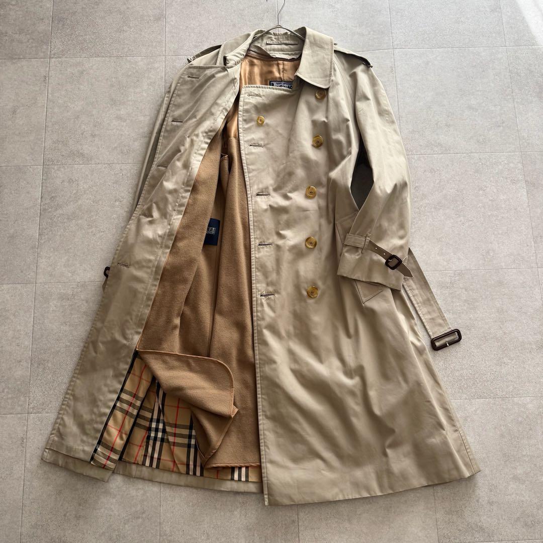 バーバリーズ　トレンチコート　ノバチェック　ライナー付　イングランド製　ベージュ