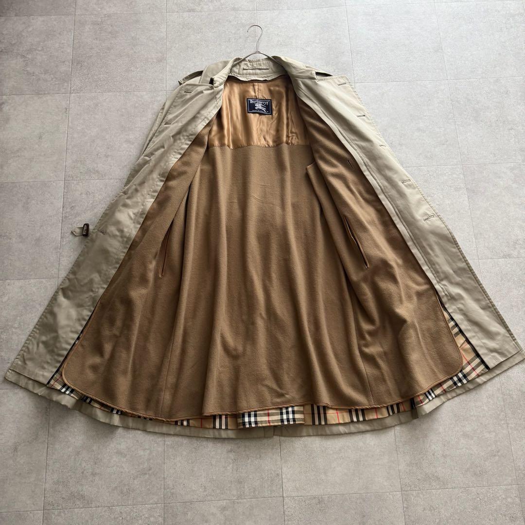 バーバリーズ　トレンチコート　ノバチェック　ライナー付　イングランド製　ベージュ