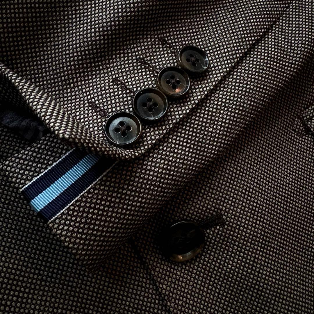 ★3ピース★ ORIHICA セット アップスーツ バーズアイ ストレッチ