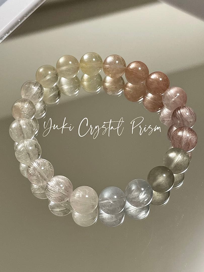 カラフルラビットヘアルチルクォーツ カラフルサゲニティッククォーツ