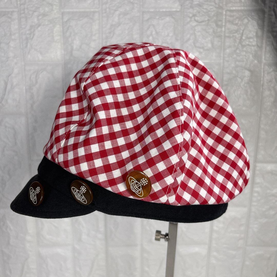 ヴィヴィアンウエストウッド リバーシブル キャスケット帽子 オーブボタン