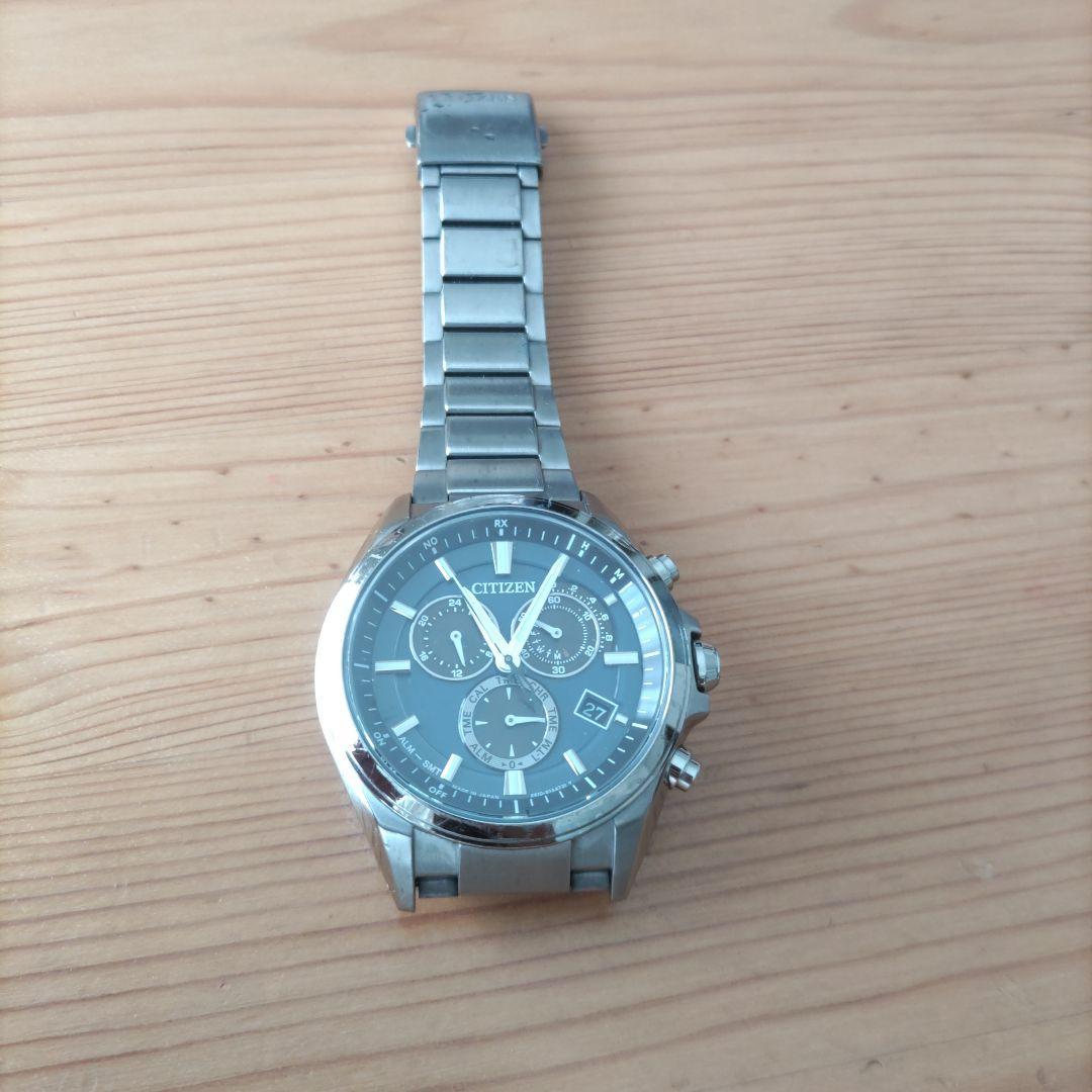 シチズン　アテッサ　AT3050-51L 電波時計　　青文字盤